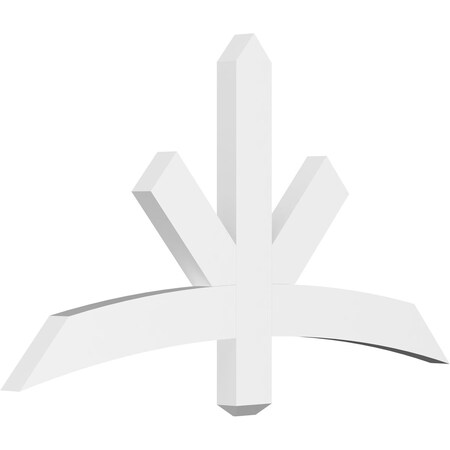Ekena Millwork Alberta Architectural Grade PVC Gable Bracket, 48"W x 26"H x 2"D x 4"F, 13/12 Pitch GBP048X26X0204ALB00